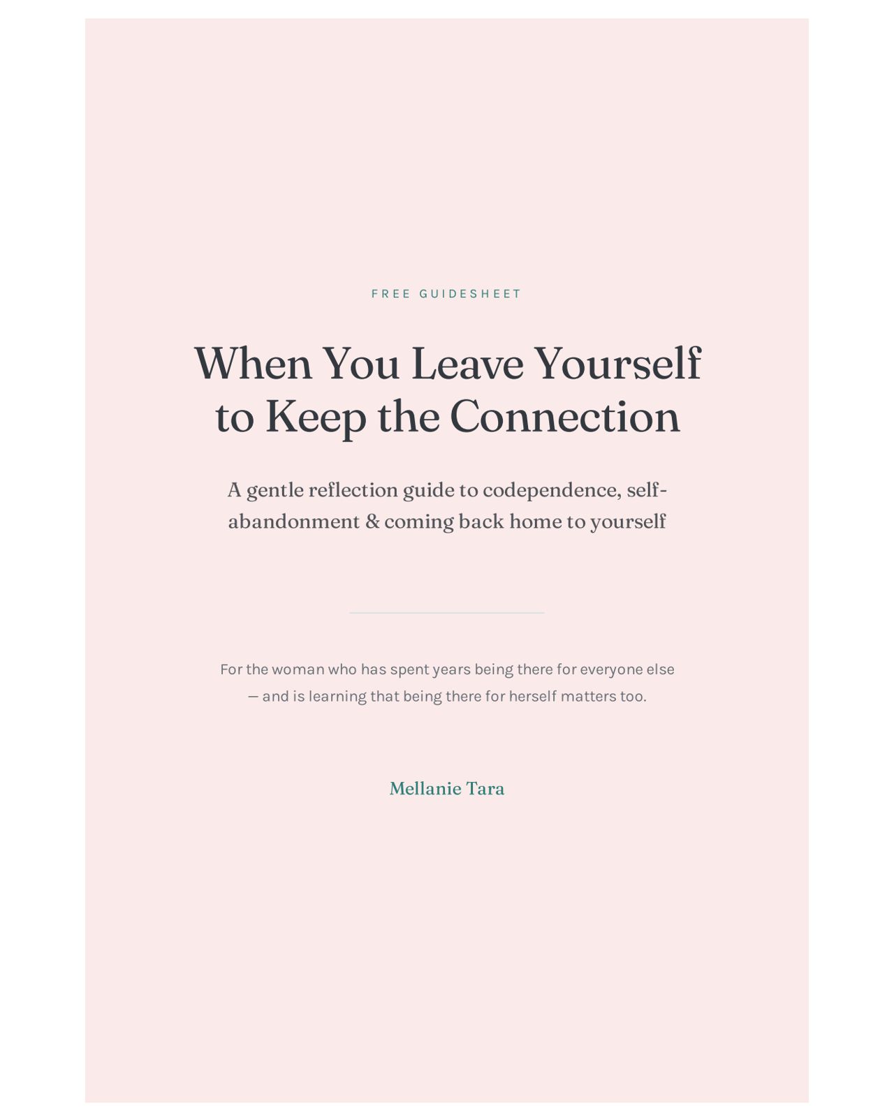 Cover of the guidesheet